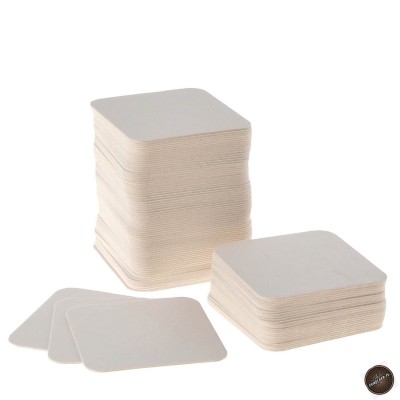 Coaster blank, patrat, carton, 107 mm