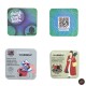 Coaster carton, patrat, 93 mm, print pe o parte