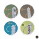 Coaster carton, rotund, 10.7 cm, print pe ambele parti