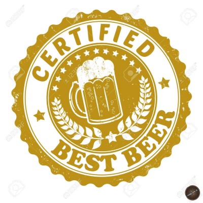Coaster rotund cu text - Certified best beer