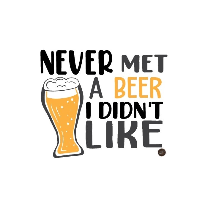 Suport pahar, carton, 10 cm, Never Meet A Beer